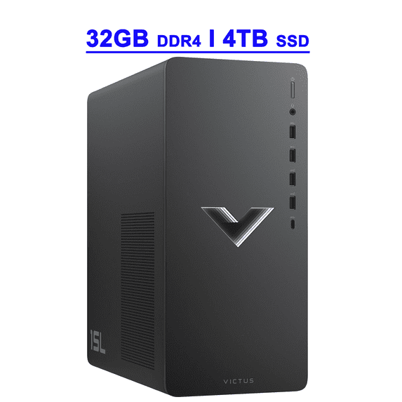 HP Victus 15L Premium Gaming Desktop Computer Intel 20-core i7-14700F 32GB DDR4 4TB SSD GeForce RTX 4060 8GB USB-C RGB Keyboard & Mouse Win11