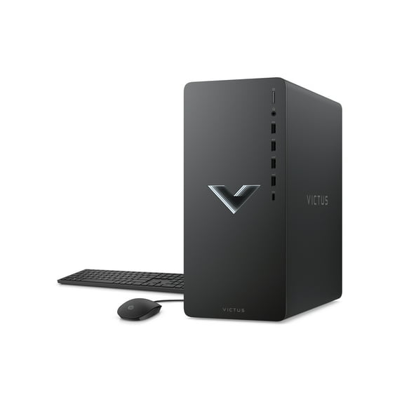 HP Victus TG02-0110 Gaming Desktop Computer - AMD Ryzen 3 5300G Quad-core (4 Core) 4 GHz - 8 GB RAM DDR4 SDRAM - 256 GB NVMe M.2 PCI Express SSD - Tower - AMD B550A Chip - Windows 11 Home - AMD Rad...