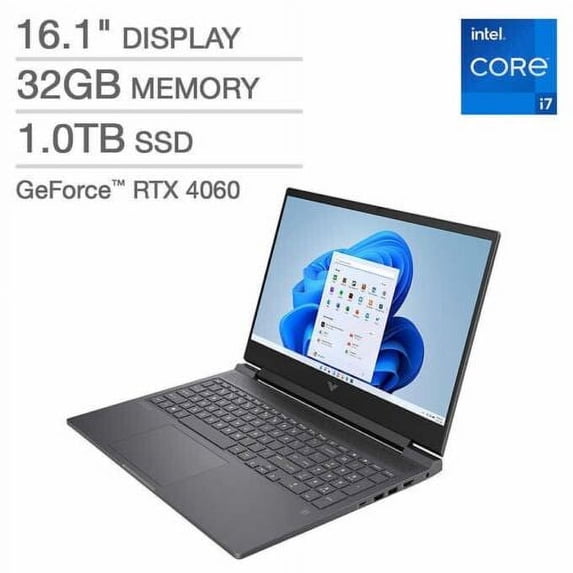 HP Victus 16.1" Gaming Laptop - 13th Gen Intel Core i7-13700HX - GeForce RTX 4060 - 144HZ 1080p - Windows 11 Notebook PC 32GB RAM 1TB SSD