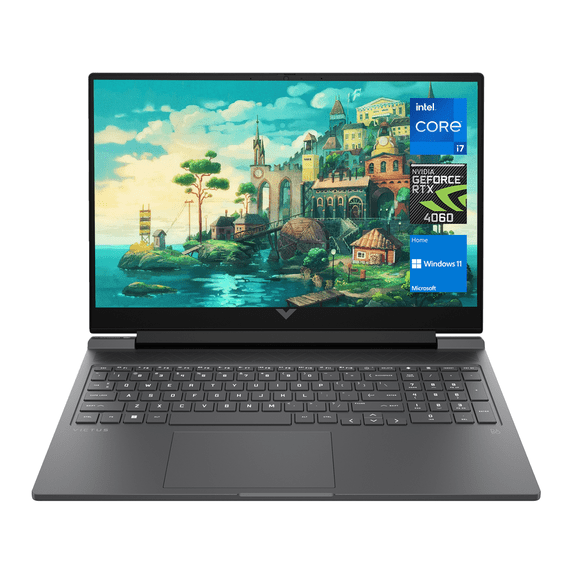 HP Victus 16 Gaming Laptop PC, 16" FHD Screen, Intel Core i7-13700HX, NVIDIA GeForce RTX 4060, 32GB DDR5 RAM, 1TB SSD, Webcam, Backlit Keyboard, HDMI, Wi-Fi 6, Windows 11 Home, Black