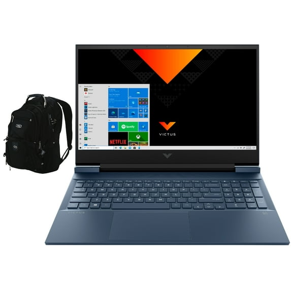 HP Victus 16z Gaming & Entertainment Laptop (AMD Ryzen 5 5600H 6-Core, 16.1" 60Hz Full HD (1920x1080), NVIDIA RTX 3050 Ti, 64GB RAM, 2TB PCIe SSD, Win 11 Home) with Travel & Work Backpack