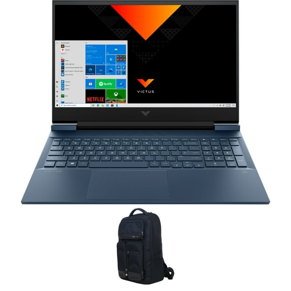 HP Victus 16z Gaming/Entertainment Laptop (AMD Ryzen 5 5600H 6-Core, 16.1in 60Hz Full HD (1920x1080), NVIDIA RTX 3050 Ti, 16GB RAM, 512GB m.2 SATA SSD, Win 11 Home) with Atlas Backpack