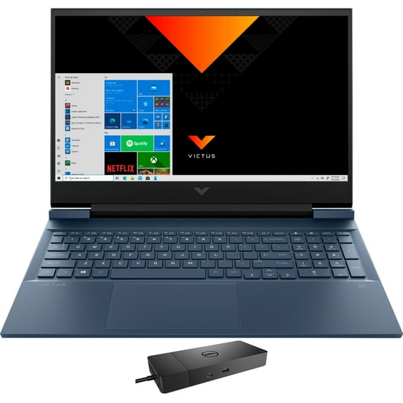 HP Victus 16z Gaming/Entertainment Laptop (AMD Ryzen 5 5600H 6-Core, 16.1in 60Hz Full HD (1920x1080), NVIDIA RTX 3050 Ti, 8GB RAM, Win 11 Home) with WD19S 180W Dock