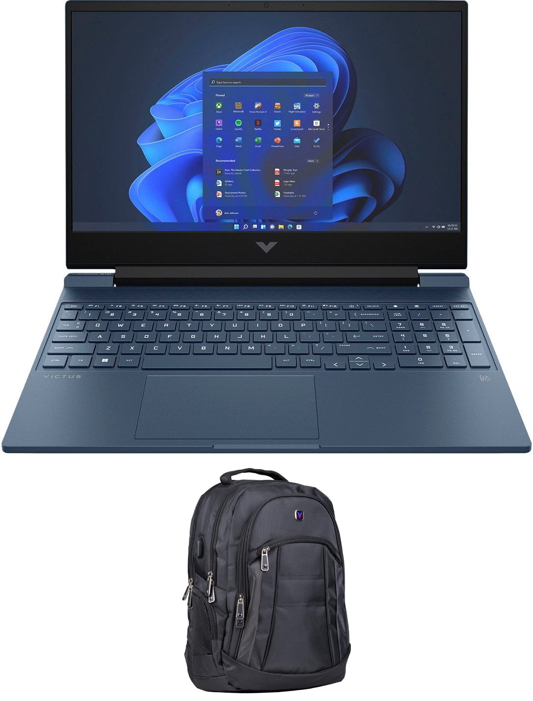 HP Victus Gaming/Entertainment Laptop (Intel i7-12650H 10-Core, 15.6in 144 Hz Full HD (1920x1080), GeForce RTX 4050, 16GB RAM, 1TB PCIe SSD, Backlit KB, Wifi, Win 11 Pro) with Premium Backpack