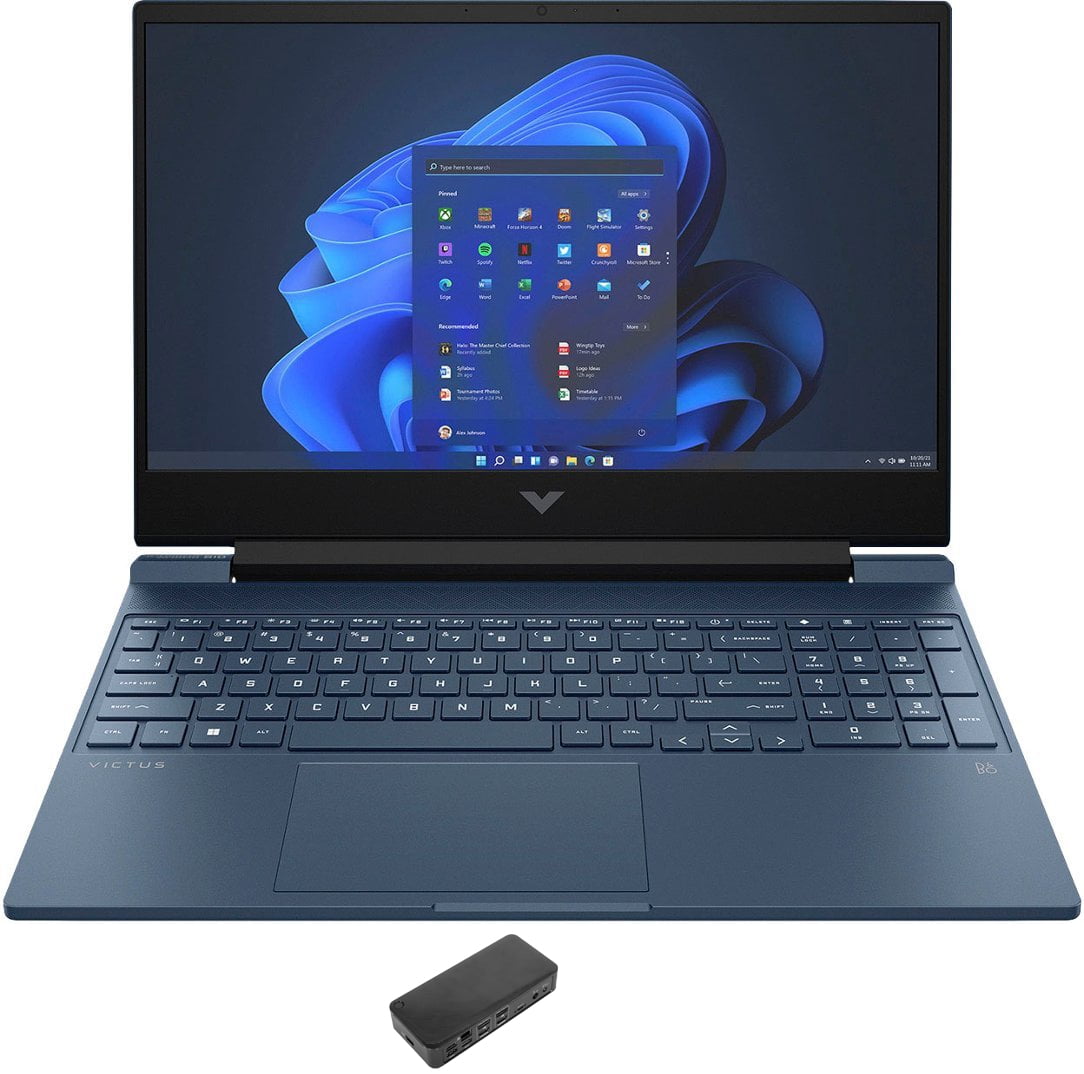 HP Victus Gaming/Entertainment Laptop (Intel i7-12650H 10-Core, 15.6in 144 Hz Full HD (1920x1080), GeForce RTX 4050, 64GB RAM, 1TB PCIe SSD, Backlit KB, Wifi, Webcam, Win 10 Pro) with USB-C Dock