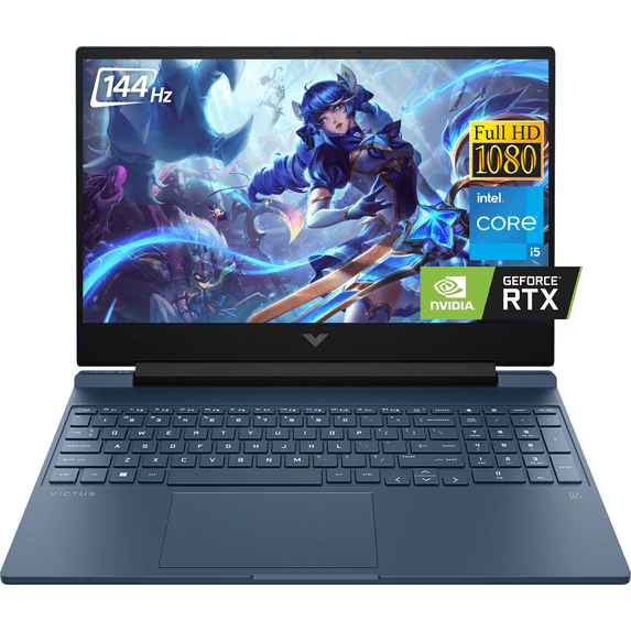 HP Victus Gaming Laptop, 15.6" FHD 144Hz Display, Intel Core i5-13420H(Up to 4.6GHz), NVIDIA GeForce RTX 3050, 16GB RAM 512GB PCIe SSD, Backlit KYB, WiFi 6, HDMI, Win 11, w/SE Accessories