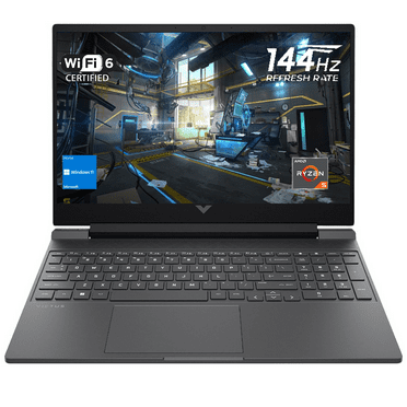 HP Victus Gaming Laptop, 15.6 FHD 144Hz Display, Ryzen 5 7535HS, AMD Radeon RX 6550M, 16GB DDR5 RAM, 512GB SSD, Wi-Fi 6, Backlit KB, Windows 11 Home