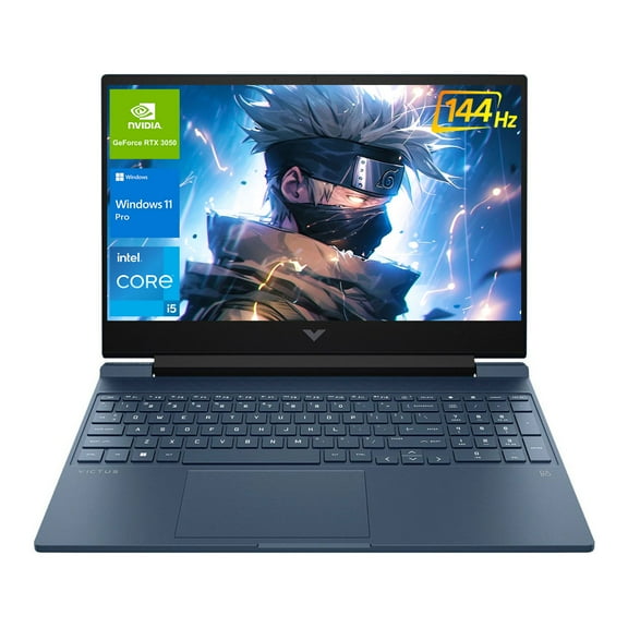 HP Victus Gaming Laptop, 15.6" FHD 144Hz, Intel Core i5-12450H, NVIDIA GeForce RTX 3050, 16GB RAM, 2TB SSD, Backlit KB, Webcam, HDMI, Wi-Fi 6, W11 P, Blue