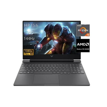 HP Victus Gaming Laptop, 15.6" FHD 144Hz, Ryzen 5 7535HS, AMD Radeon RX 6550M, 8GB DDR5 RAM, 512GB SSD, Backlit KB, Bluetooth, Wi-Fi6, HDMI, SD Card Reader, Windows 11 Home, with 5ave Accessories