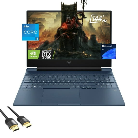 HP Victus Gaming Laptop, 15.6" FHD Display, 12th Gen 8-Core i5 12450H (Up to 4.40 GHz), GeForce RTX 3050, 16GB RAM, 1TB PCle 4.0, Backlit KB, Keypad, WiFi 6, RJ45, USB-C, Mytrix HDMI, Win 11 Pro
