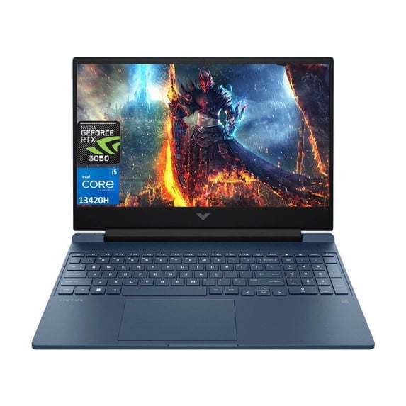 HP Victus Gaming Laptop, 15.6" FHD Display, Intel Core i5-13420H, NVIDIA GeForce RTX 3050 Graphics, 32GB RAM, 2TB SSD, Wi-Fi 6, Bluetooth, Backlit Keyboard, Windows 11 Home, Blue