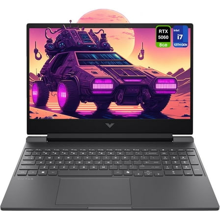 HP Victus Gaming Laptop, Intel i7-13620H, 16 GB DDR5 RAM, 2 TB PCIe SSD, 15,6" FHD (1920x1080) 144Hz Display, Nvidia G-Force RTX 5060, Backlit Numeric Keyboard, W11 Home, Mica Silver