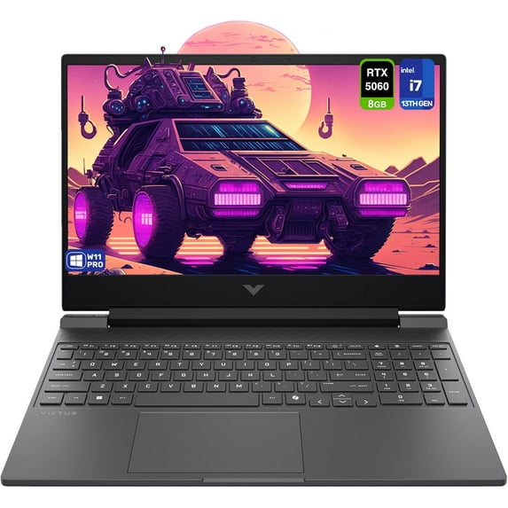 HP Victus Gaming Laptop, Intel i7-13620H, 32 GB DDR5 RAM, 1 TB PCIe SSD, 15,6" FHD (1920x1080) 144Hz Display, Nvidia G-Force RTX 5060, Backlit Numeric Keyboard, W11 Pro, Mica Silver