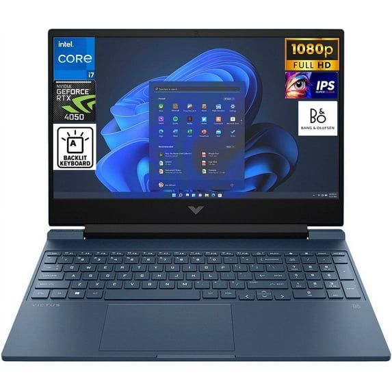 HP Victus Performance Blue Gaming Laptop 15.6in 144Hz IPS FHD (Intel i7-12650H, GeForce RTX 4050 6GB, 16GB RAM, 512GB SSD, Backlit KYB, B/O Speakers, WiFi 6, Win 11 Home)