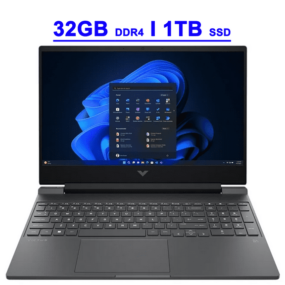 HP Victus Premium Gaming Laptop 15.6" FHD IPS 144Hz Intel 8-core i5-13420H 32GB DDR4 1TB SSD GeForce RTX 4050 6GB Backlit USB-C B&O Fast Charge Win11