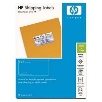 HP White Shipping Labels