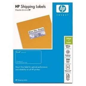 HP White Shipping Labels, 2 X 4, 250 Count, 25 Sheets