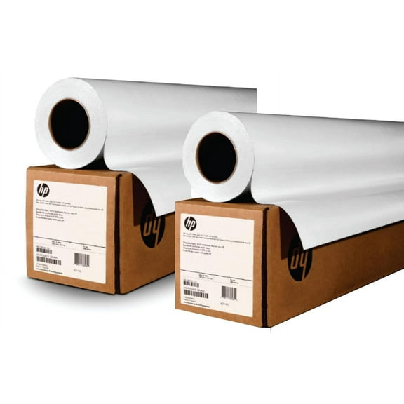 HP Wide Format Bright White Inkjet Paper 24 in x 150 ft 4.7 mil - 90 g/m (24 lbs) 2" Core - 2 Roll Bundle CI860A