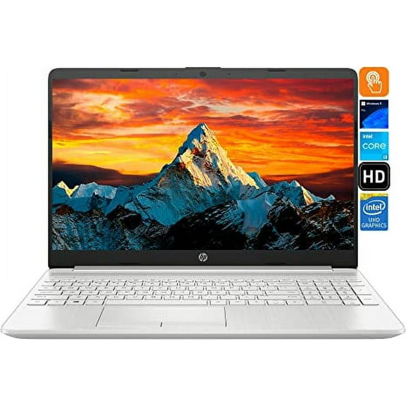 HP [Windows 11 Pro] 15.6" HD Touchscreen Business Laptop, 11th Gen Intel Core i3-1115G4 Processor, 8GB RAM, 128GB SSD, HDMI, WiFi, Type-C, Long Battery Life, Silver