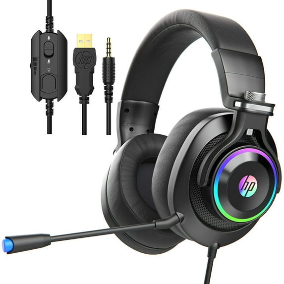 HP Wired Gaming Headphones with Microphone for Xbox One PS5,PS4, Nintendo Switch Over the Ear Gaming Headphone