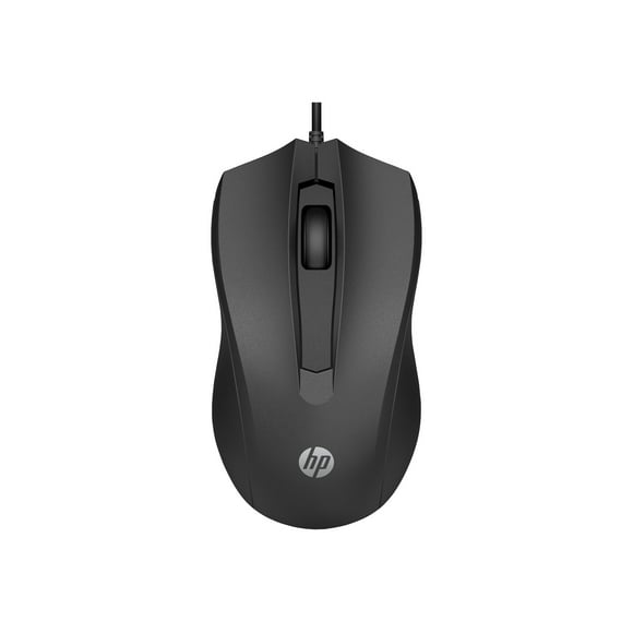 HP 105 - Mouse - right and left-handed - optical - 3 buttons - wired - USB-A - black - Smart Buy