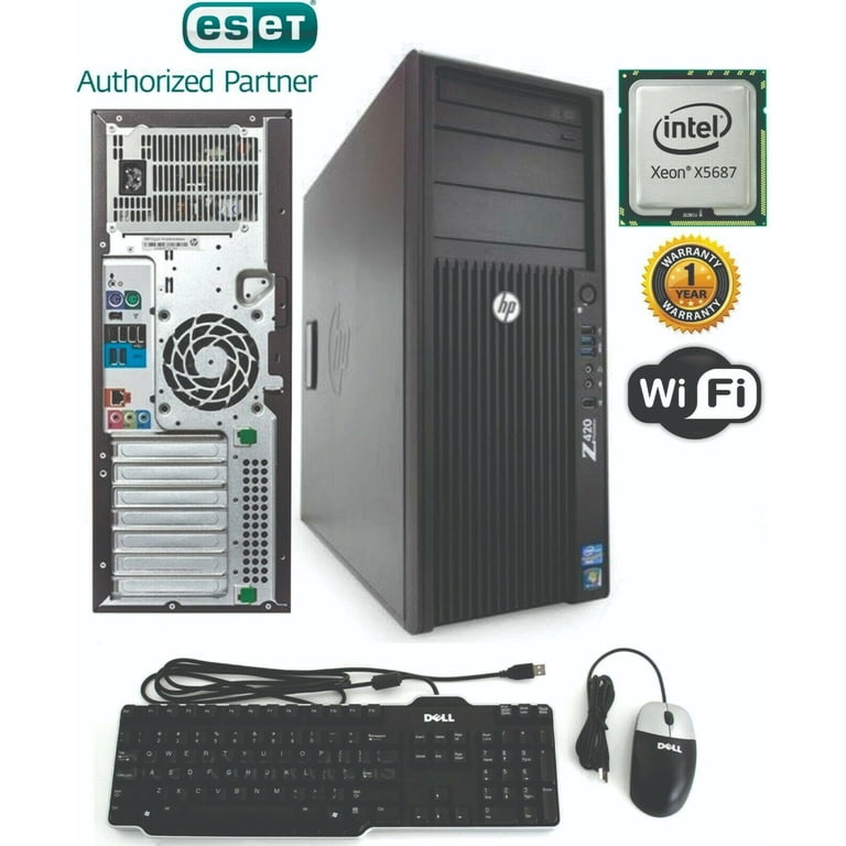 HP Workstation Z420 Tower Intel Xeon 3.60GHz 32GB 1TB SSD Win 10