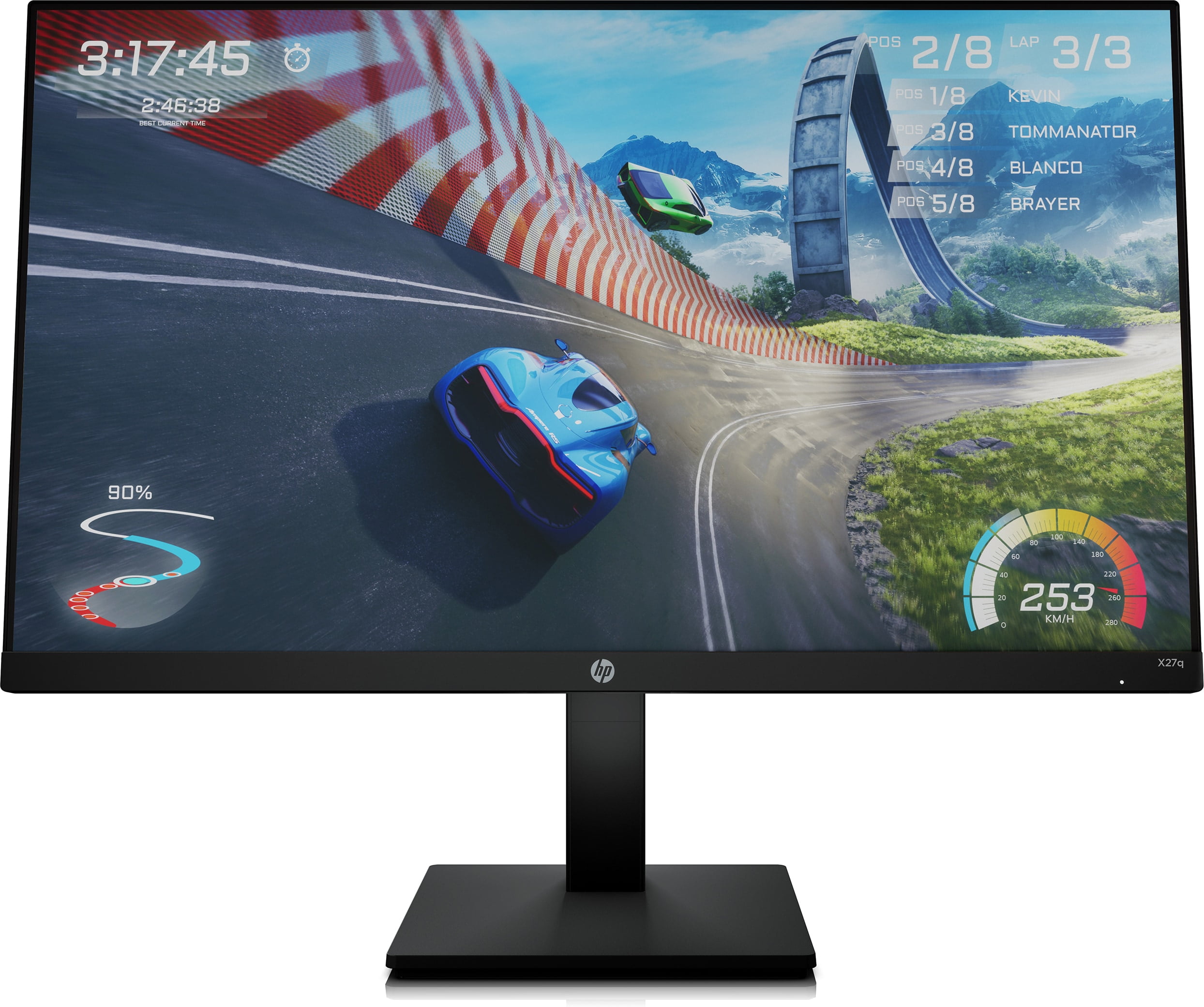 Monitor gaming - HP OMEN 27, 27, Full HD, 1 ms, 165 Hz, 2 HDMI 2.0; 1  DisplayPort™ 1.4; IPS, HP Eye Ease, AMD FreeSync™, Negro