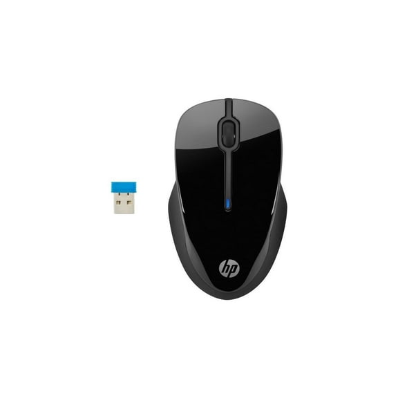 HP Wireless Mouse X3000 G2 (28Y30AA, Black) up to 15-Month Battery, Scroll Wheel, Side Grips for Control, Travel-Friendly, Blue LED, Powerful 1600 DPI Optical Sensor, Win XP, 8, 11 Compatible