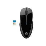 HP X3000 G2 Wireless Mouse - Ambidextrous 3-Button Control, & Scroll Wheel Multi-Surface Technology, 1600 DPI Optical Sensor Win, Chrome, Mac OS Up to 15-Month Battery Life (28Y30AA#ABA, Black)