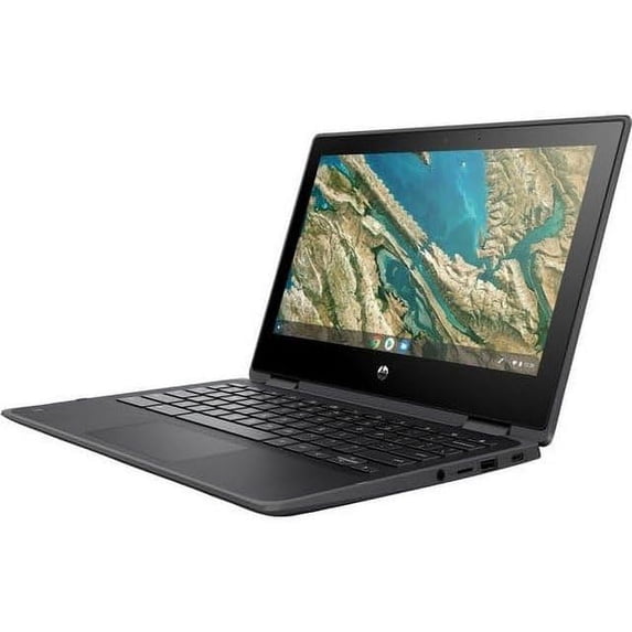 Pre-Owned HP X360 11.6" Touchscreen Chromebook Laptop, Intel Celeron N4020, 4GB, 32GB SSD, Black