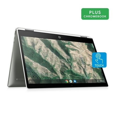 HP X360 14" Pentium Touch 4GB/128GB Chromebook, 14" HD Touch Display, Intel Pentium Silver N5000, 4GB RAM, 128GB eMMC, Intel UHD Graphics 600, 14b-ca0061wm