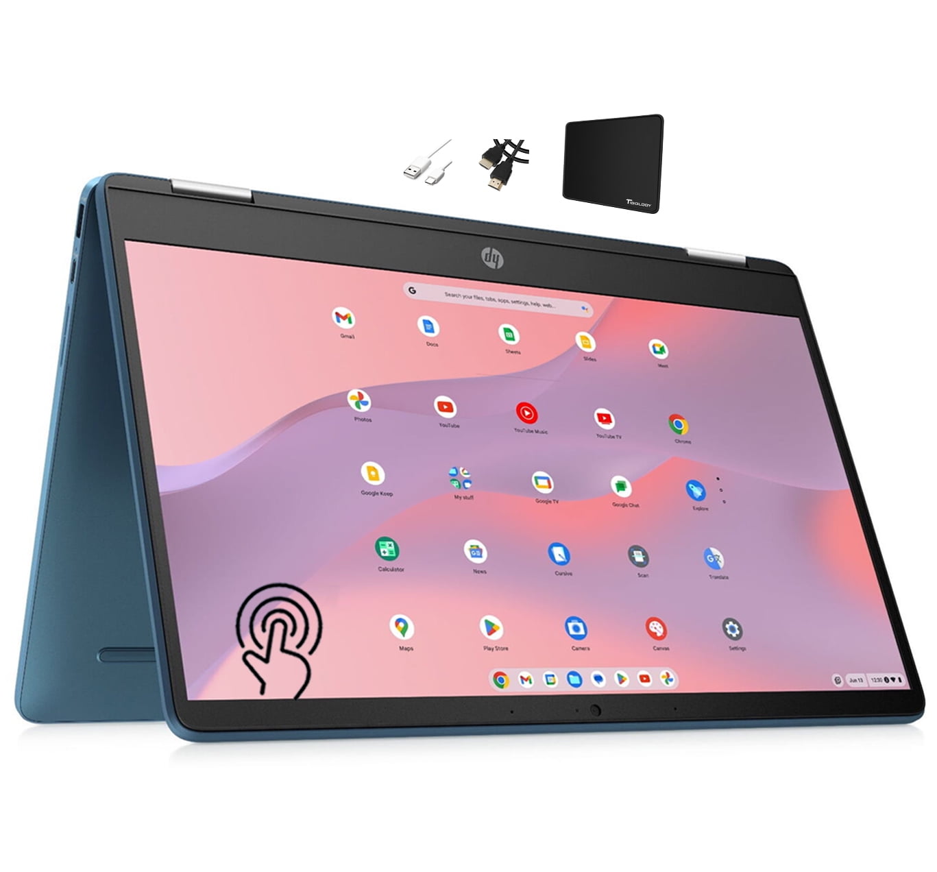 HP X360 Chromebook 14" HD Touchscreen 2in1 Convertible Thin Light