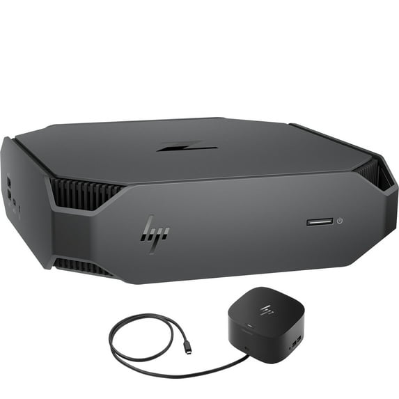 HP Z2 G5 Mini Workstation School/Business Desktop (Intel i5-10500 6-Core, Intel UHD 630, 16GB RAM, 256GB m.2 SATA SSD, Wifi, USB 3.2, HDMI, Win 11 Pro) with G2 Universal Dock