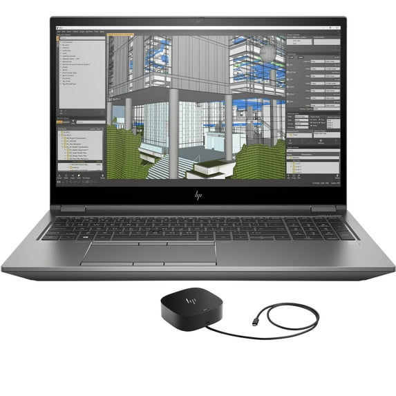 HP ZBook Fury 15 G8 Workstation Laptop (Intel Xeon W-11955M 8-Core, 15.6in 60Hz Full HD (1920x1080), NVIDIA RTX A5000, 64GB RAM, 7.6TB SATA SSD, Win 11 Pro) with G5 Essential Dock