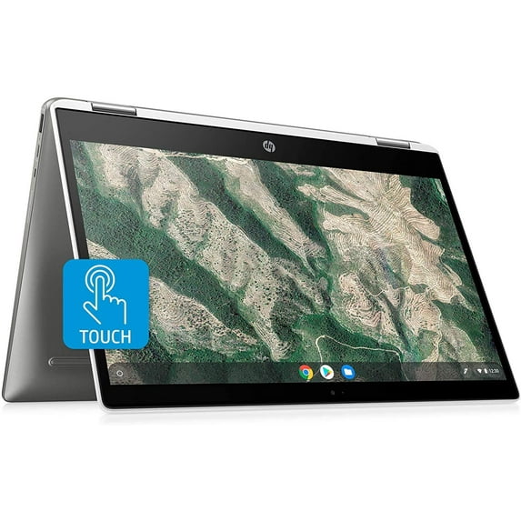 HP x360 2-in-1 14" HD Touchscreen Convertible Chromebook, Intel Celeron N4000, 4GB Memory, 64GB eMMC, WiFi, Webcam, Bluetooth 5, Chrome OS, Bundled with 128GB Micro SD CARD