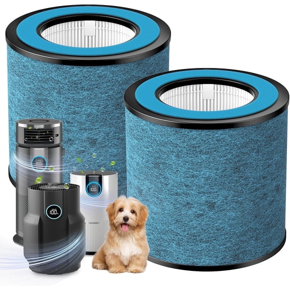 HP152 NeverChange Filter Compatible with Shark HP152 HP153 NeverChange Air Purifier HP100, HP102, HP102PET, HP102PETBL, HP132, HC450, HC451, HC452, HC455 HEPA For 99.97% Particles Part # HE15FKPET