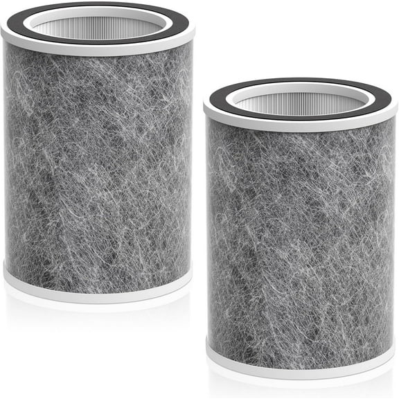 HP202 Air Purifier MAX Filter Replacement For Shark Air Purifier Max HP200 Series Models HP201, HP232, HP302, HC502, 3-in-1 Filtration H13 Grade True HEPA Filter Activated Carbon Filter, 2 PACK