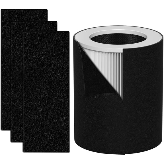 HP670 Replacement True HEPA Filter Set Compatible with HP670 Large Tower Filter, Part Number H-HF670-VP, 1 x HEPA + 4 x Activated carbon