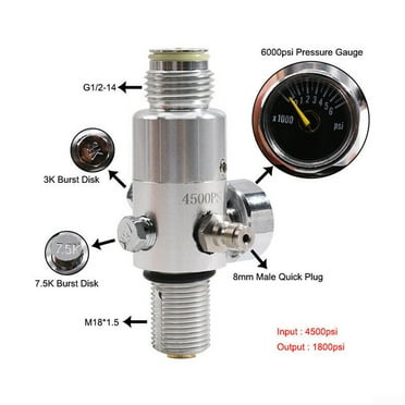 Valve Scuba Tank Adapter 4500 psi PCP Paintball Fill Adapter Air Hose ...