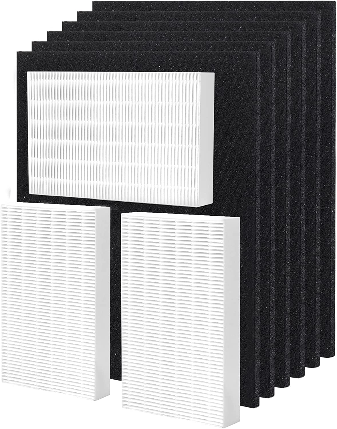 Costway Air Purifier Replacement with Activated Carbon Filter True HEPA ...