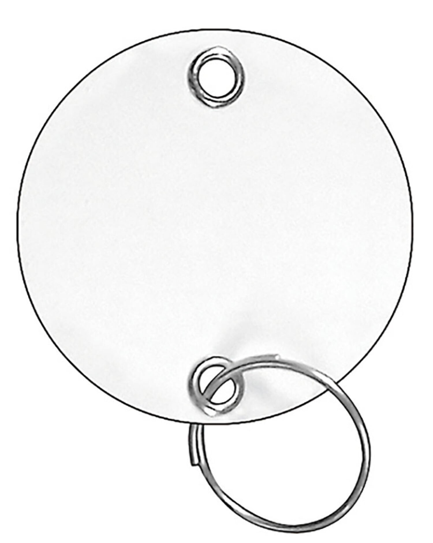 HPC EYR-7 Round Tags with Key Rings 1-3/4 Diameter 100 Pack