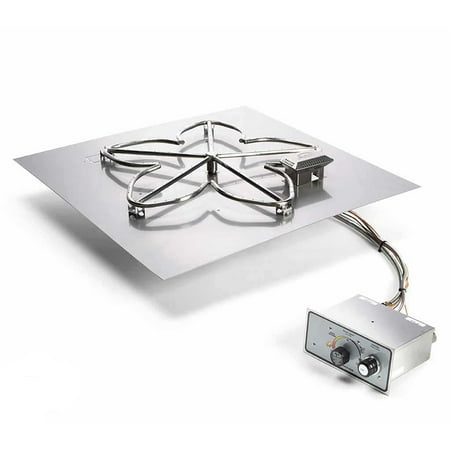 HPC Fire Flame Sense Spark Ignition Fire Pit Burner Kit, 30x30in. Pan, Propane