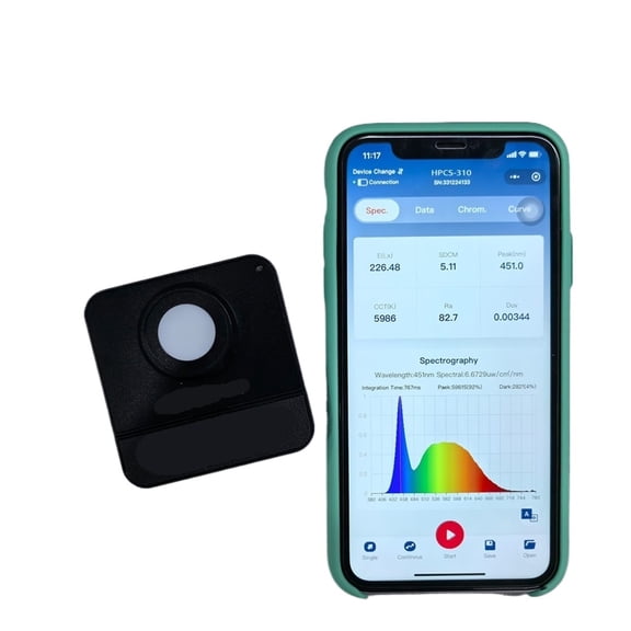 HPCS310 Light Spectrometer CCT CRI Lux Meter 380-780nm for LED Test ,Versatile Applications