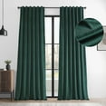 thumbnail image 1 of HPD Half Price Drapes Basic Deluxe Velvet Room Darkening Curtains with Rod Pocket - 2 Panels Set - Window Curtains for Living Room & Curtains for Bedroom, 50W X 96L, Deep Green, 1 of 12