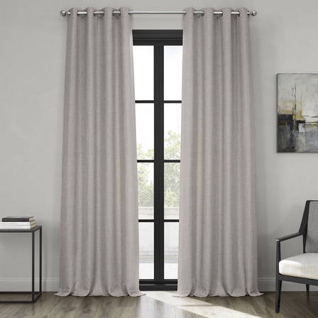HPD Half Price Drapes Clay Grommet Faux Linen Room Darkening Curtains for Bedroom & Living Room Curtains (1 Panel), Door & Window Curtains 84 inches long, Grommet Curtains & drapes, 50W X 84L