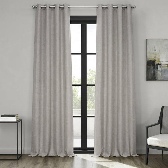 HPD Half Price Drapes Clay Grommet Faux Linen Room Darkening Curtains for Bedroom & Living Room Curtains (1 Panel), Door & Window Curtains 84 inches long, Grommet Curtains & drapes, 50W X 84L