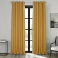 thumbnail image 1 of HPD Half Price Drapes Dandelion Gold Grommet Faux Linen Room Darkening Curtains for Bedroom & Living Room Curtains (1 Panel), Window Curtains 84 inches long, Grommet Curtains & drapes, 50W X 84L, 1 of 10