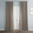 thumbnail image 1 of HPD Half Price Drapes Hummingbird Brown Italian Faux Linen Room Darkening Curtains with Rod Pocket - 1 Panel - Window Curtains for Living Room & Curtains for Bedroom, 50W X 120L, 1 of 6
