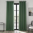 thumbnail image 1 of HPD Half Price Drapes Key Green Grommet Faux Linen Room Darkening Curtains for Bedroom & Living Room Curtains (1 Panel), Door & Window Curtains 96 inches long, 50W X 96L, 1 of 9