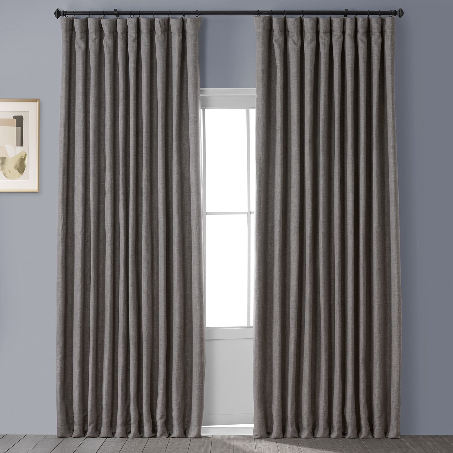 HPD Half Price Drapes Room Darkening Curtain - 50x108 Single Panel Arctic Grey